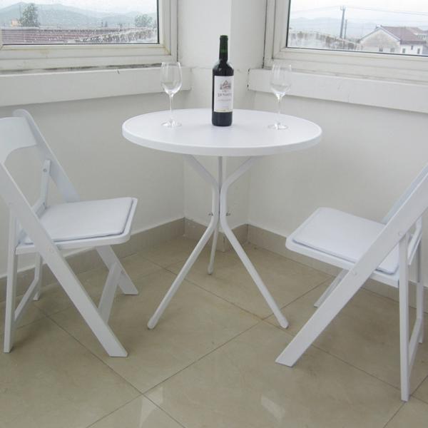Outdoor Leisure Metal Garden Coffee Tables in Modern Round Shape with Customized Color