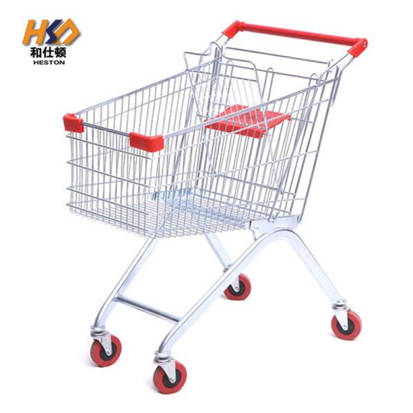 60L 450MM Grocery Shopping Trolley Cart With Wheels Metal Q235