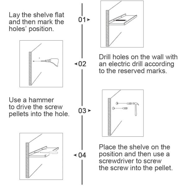 Стенный шкаф для ванной комнаты с золотым порошковым покрытием и односторонним скобком