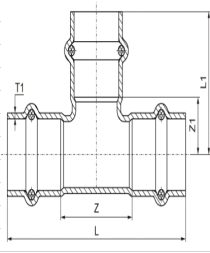 Sanitary Pipe Stainless Steel Equal Tee Stainless Steel Press Fittings