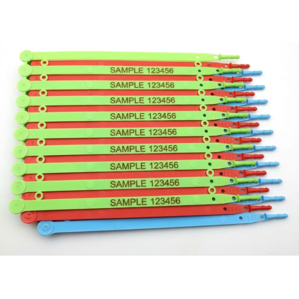 200mm PP ABS Plastic Container Seal With 194N Tensile Strength Customized Color