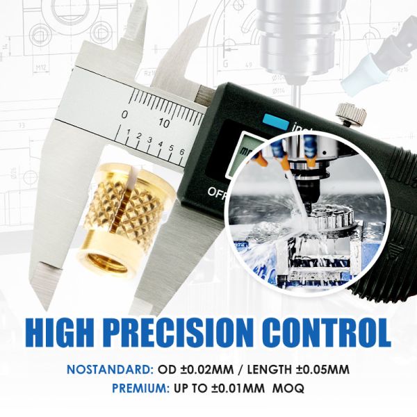 Custom Non Standard Brass Threaded Inserts Small Batch Fast Sample Precision Parts