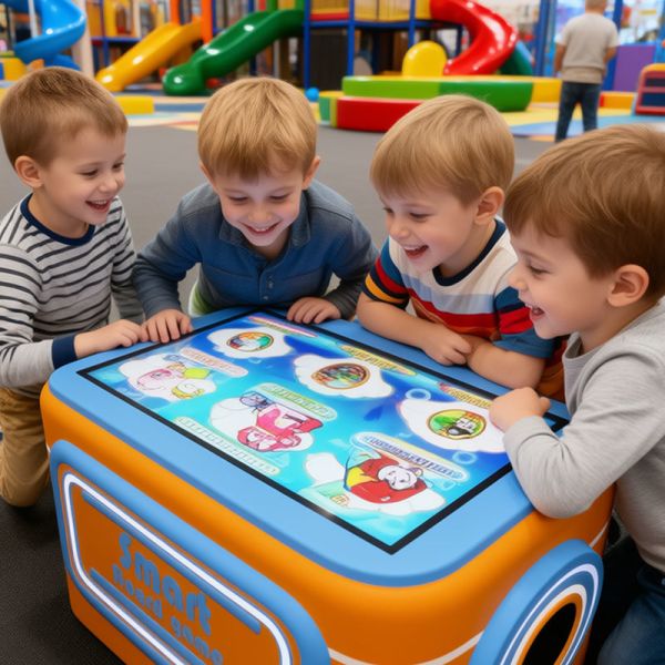 Multi-Player Interactive Touchscreen Table for Kids with PVC Material and 970mm*608mm*500mm Size