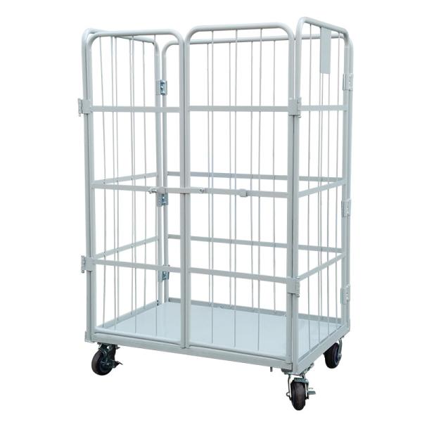 Warehouse Foldable 20mm Tube 6.0mm Wire Roll Cage Containers