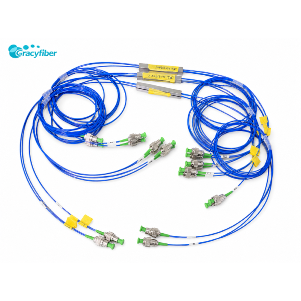 Low Reflection Loss Fiber Optic Splitter 1x2 For Fiber Communication Fiber Sensing
