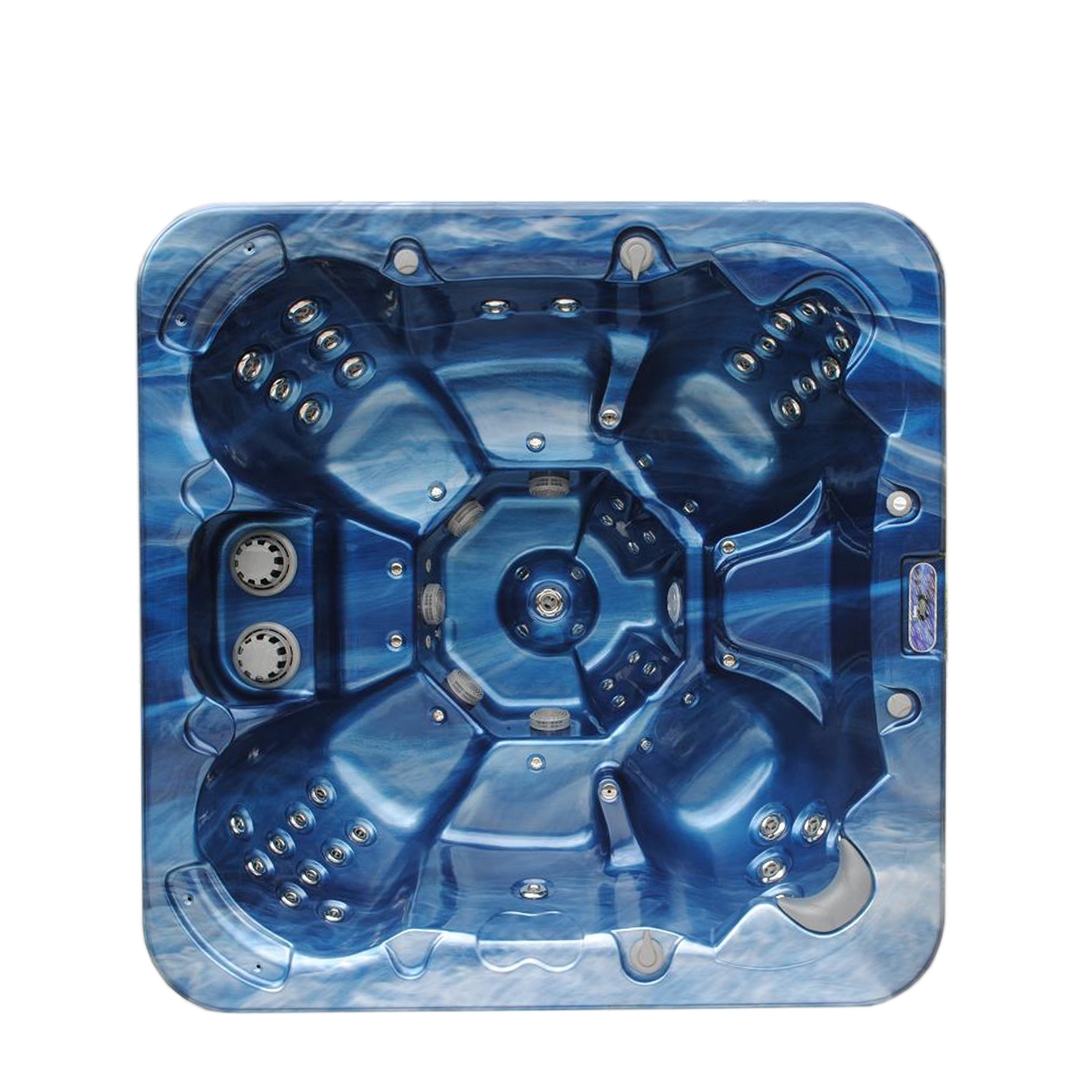 220V / 23A, RCD protected circuits, acrylic shell square massage 5 - 7 persons spa hot tub