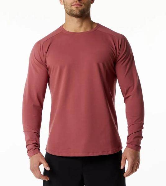                  Factory Custom Logo Men′s Fitted Long Sleeve 94% Cotton 6% Elasticity Custom Logo Shirt             