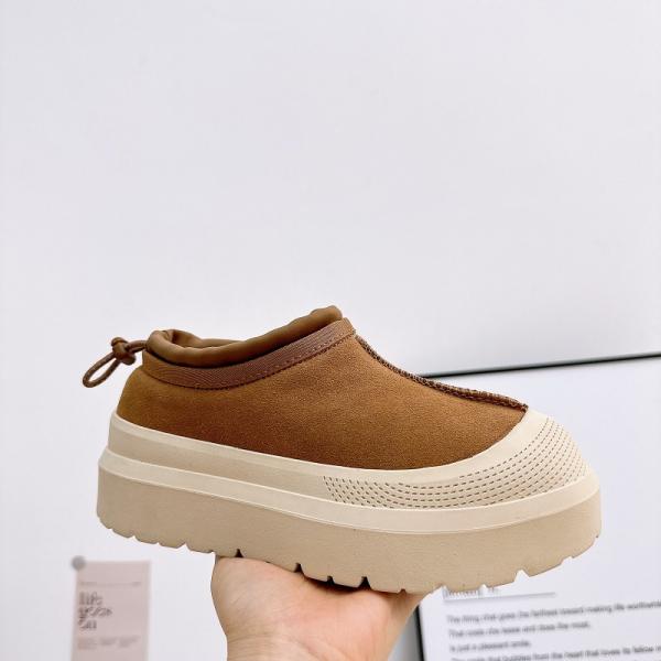 Winter Cowhide Plus Velvet Thickened Outer Wear Bread Shoes One Foot Snow Boots For Women