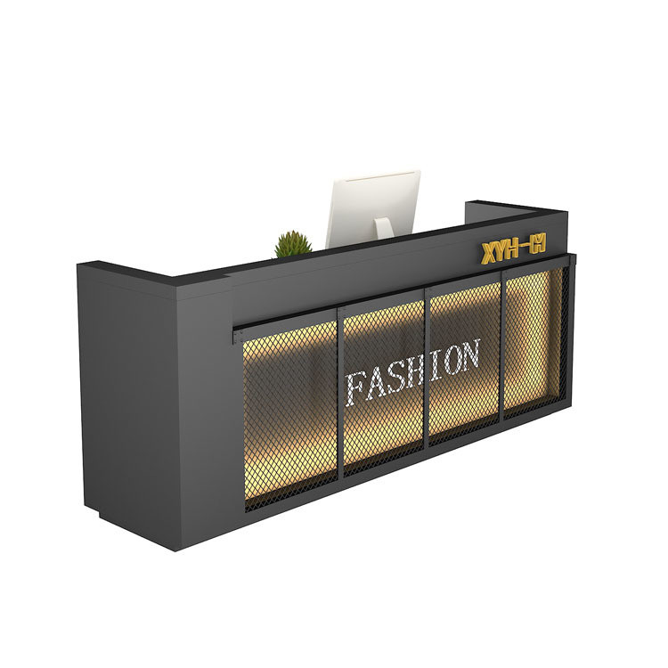 Customized Front Desk Reception Bar Table Rustic Checkout Counter with Reception Desk