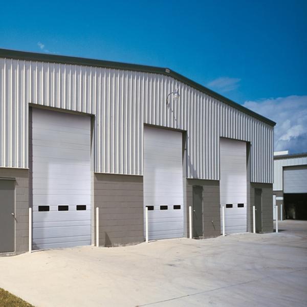 Commercial Overhead Doors Automatic Formed Steel Insulated Vertical Lifting Sliding Sectional Door In White