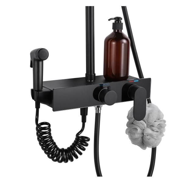 Стена ливня нержавеющей стали никеля OEM черная почищенная щеткой установленная установила