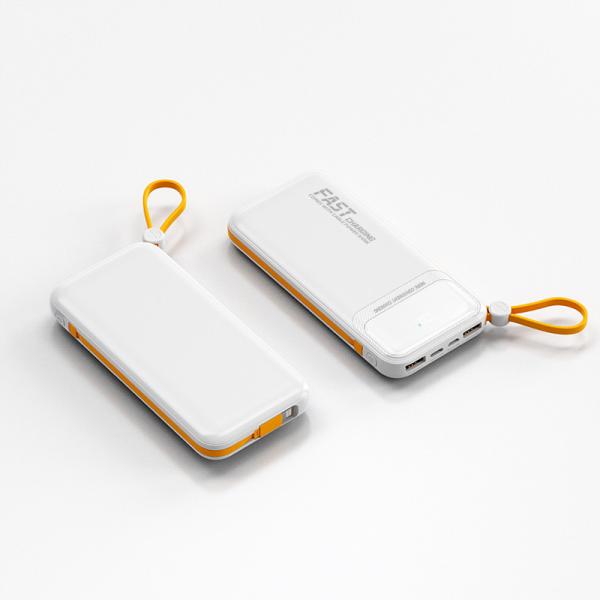 Ultra-thin And Compact Self-contained Power Bank 10000mah Super Fast Charger Large Capacity Portable