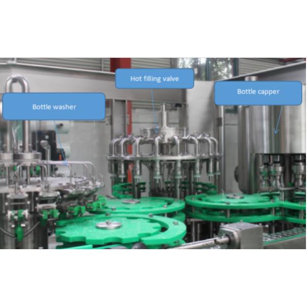 Fully Automatic Beverage Filling Machine Juice Production Line 304 Stainless Steel Material 