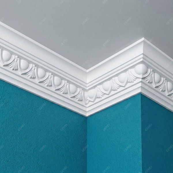 Waterproof Eco-friendly Polyurethane Foam Cornice Easy To Install for Home and Building Decor