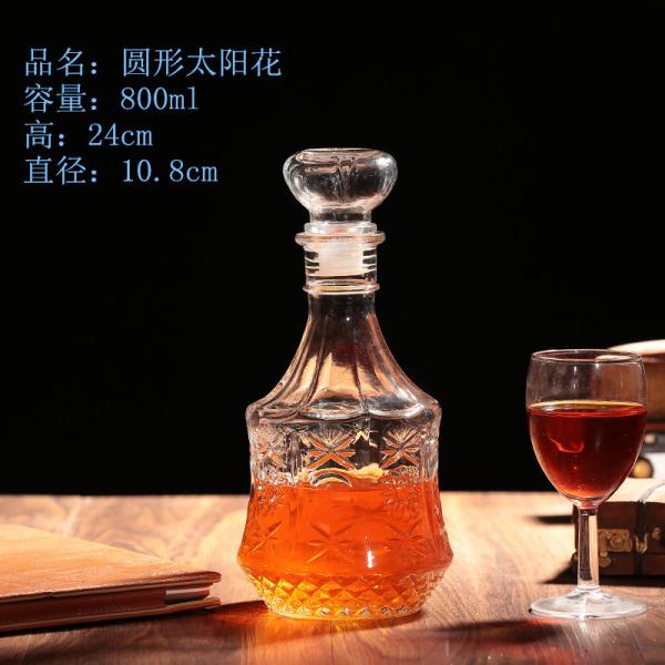 500ml 800ml 1000ml Glass Vodka Decanter Made with Environmental Protection in Mind