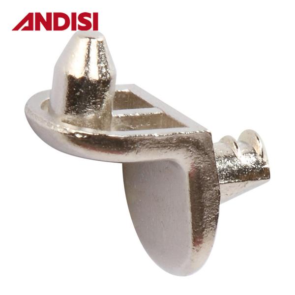 Zinc Alloy Cabinet Shelf Support Clip with Nickel Plated Finish and Y Mail Packing