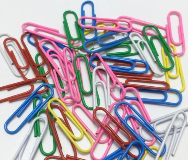 25mm Of 100pcs/Box Vinyl Coated Color Paper Clips For  Office Supplies