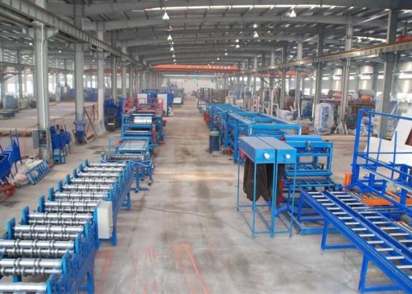 Rock Wool Wall Roof Panel PU Sandwich Panel Line 3 - 8m / Min