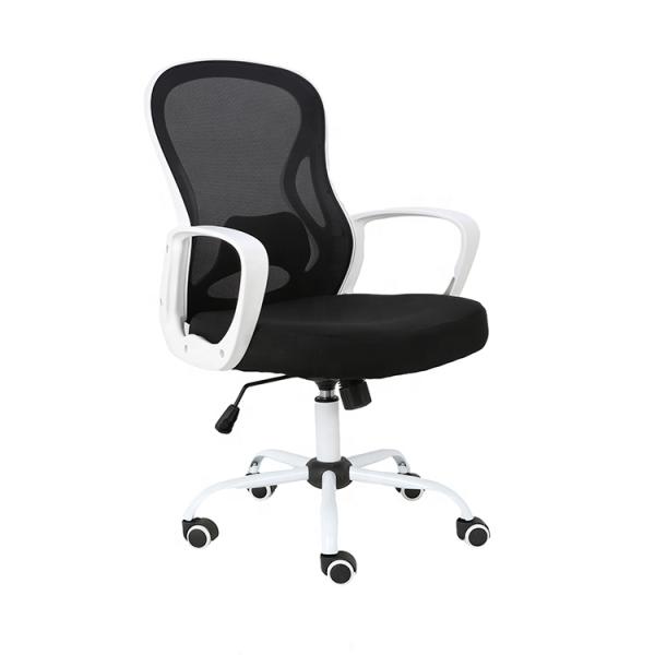 Commercial Furniture Executive Adjustable Stool Mid Back Mesh Desk Chair Modern Style