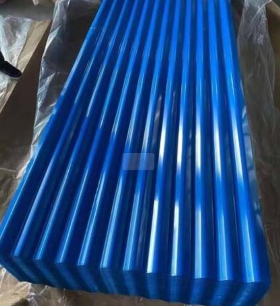 6m PPGI galvanisée feuille de toiture en acier ondulé en aluminium zinc couleur métallique