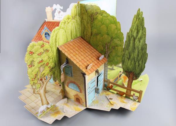 4 crianças da impressão a cores estalam acima os livros/3d estalam acima o livro com o emperramento do ponto de sela