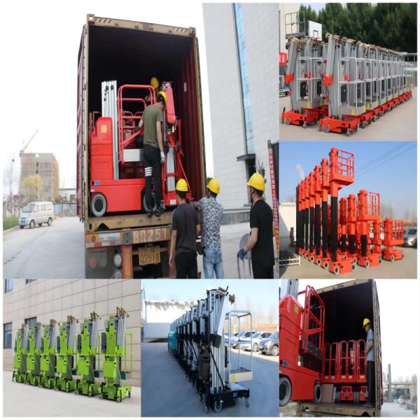 Рабочая платформа платформы алюминиевого сплава электрическая поднимаясь самоходная крытая воздушная