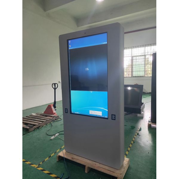 55-inch upgraded touch screen commercial advertising player for free standing outdoor lcd signage