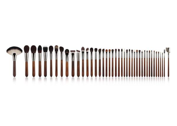Escovas profissional completo completo luxuoso da composição da parte da beleza de Vonira grupo de 42 com virola de cobre Ebony Handle Handcrafted