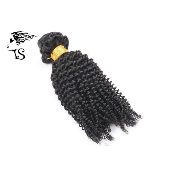 Kinky Curly Virgin Brazilian Hair Extensions Natural Black 8