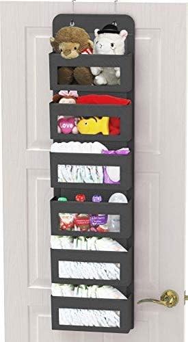 2 Pack Wall Hanging Bag Organizer Basket with Pockets for Bathroom Bedroom Kitchen Dorm Room Essentials Rv Storage and O