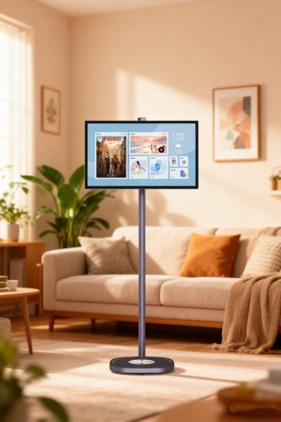 Téléviseur intelligent portable Android 27 pouces avec écran tactile interactif et rétroéclairage LED