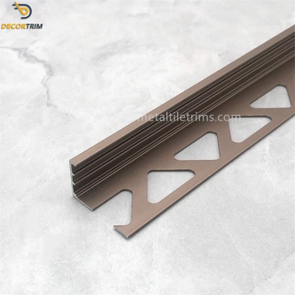 Metal Tile Trims Aluminum Tile Edge Trim Floor Edge Finishing Brown