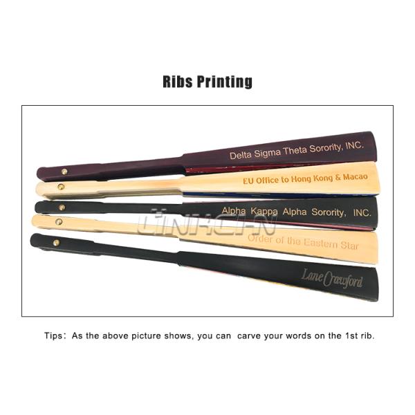 Promotional Hand Held Folding Fan with Custom Double Side Printed