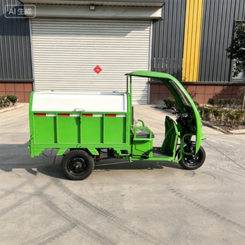 Electric 3-Wheel Garbage Collection Tricycle | Sanitation Waste Collector Vehicle