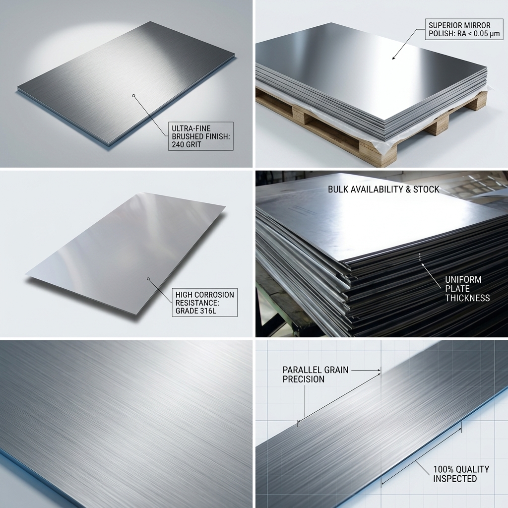 Wide-Width 304 Stainless Steel Sheet 2000mm Large Format Pressure Vessel Grade Plate