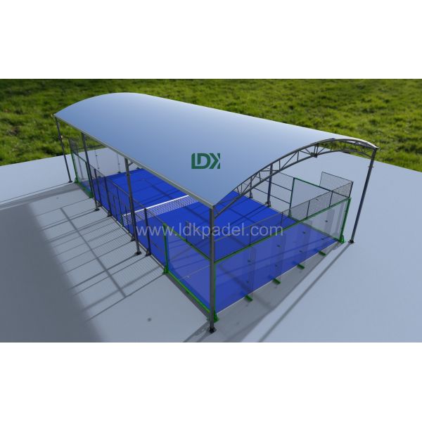 Outdoor Covered Padel Court with Retractable Roof | Professional Club & School Use