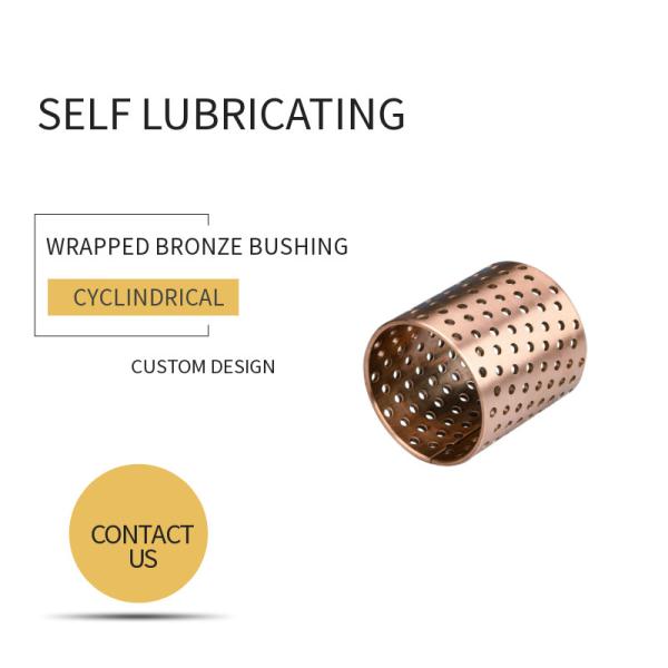 Cylindrical CuSn8P Self Lubricating Plain Bearing