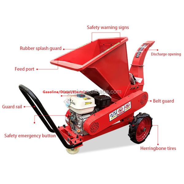 Multifunction Electric Tree Branch Shredder for Crushing Rice Poles and Fruit Trees