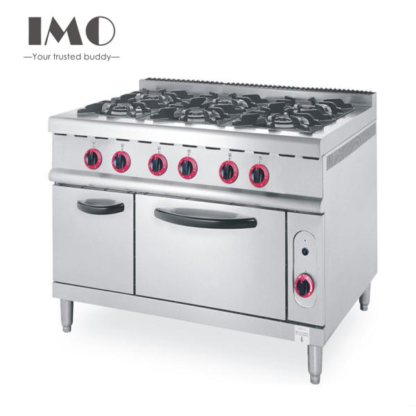 Escala comercial do queimador do gás 6 da cozinha com Oven Hotel Kitchen Equipment