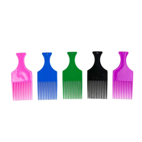 ABS Plastic Hair Pick Comb ODM Plastic Afro Pick For Curly Hair