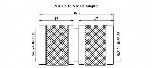 RF N Type Adapter N-JJ N Male To Male Adapters 12GHz Used In Communication