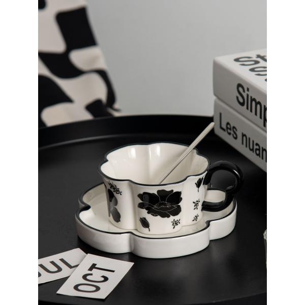 Romantic Ceramic Tailcoat Series Coffee Cup And Saucer Set Ideal For Drinkware Type