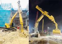 BS900E 3 Section Long Telescopic Dipper Arm For Cat Hitachi Komatsu Excavators
