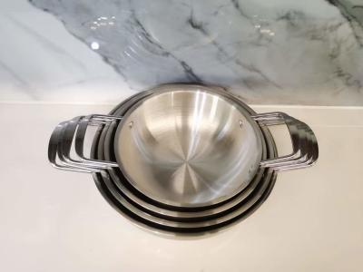 Sliver Stainless Steel Cookware Sets Food Grade 304 Stainless Steel Pot
