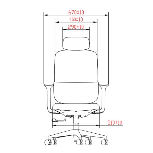 Breathable Mesh Back Executive Office Chair with Adjustable Height and 360 Swivel for Ergonomic Support