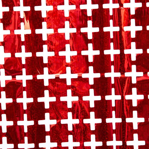 Waterproof Red Foil Fringe Curtain 1*2m Square Foil Backdrop