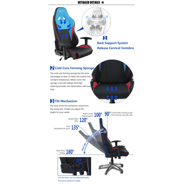 Racing style chair swivel lift chair