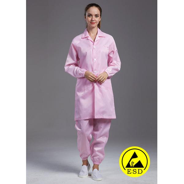 Anti Static ESD reusable Labcoat muticolor with conductive fiber suitable for Cleanroom