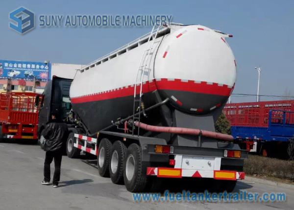 Mild steel Q345 / Aluminum 50M3 3 Axle Cement Power Dry Bulk Tank Trailer