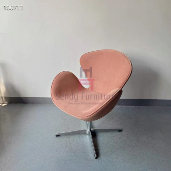 Metal Restaurant Chair | Flower-Shaped Swivel Accent Chair